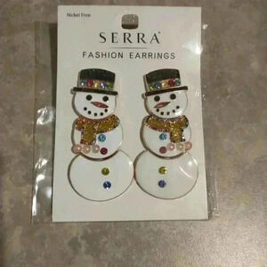 Serra Fashion Earrings Colorful Rhinestone NWT